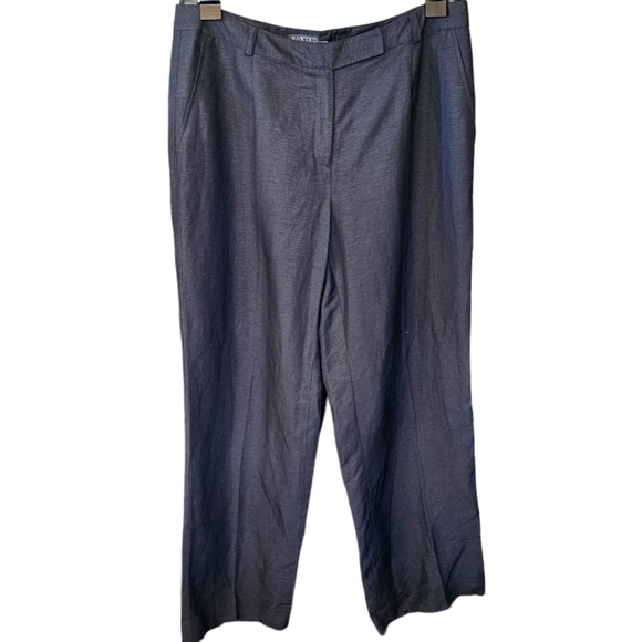 Kasper Womens Black Wide Leg Linen Pants 16W - Picture 3 of 16